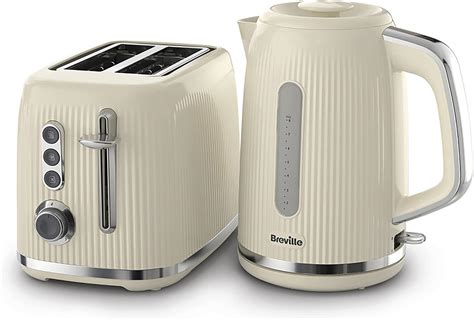 Breville Bold Cream Kettle and Toaster Set | with 1.7 Litre, 3KW Fast ...