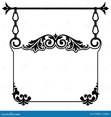 Vintage Wrought Iron Frame Vector Illustration | CartoonDealer.com ...