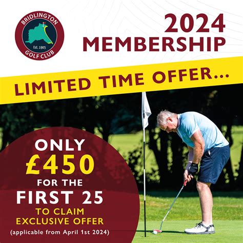 Membership Offer 2024 - Bridlington Golf Club