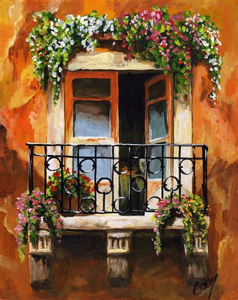 Balcony Painting at PaintingValley.com | Explore collection of Balcony ...