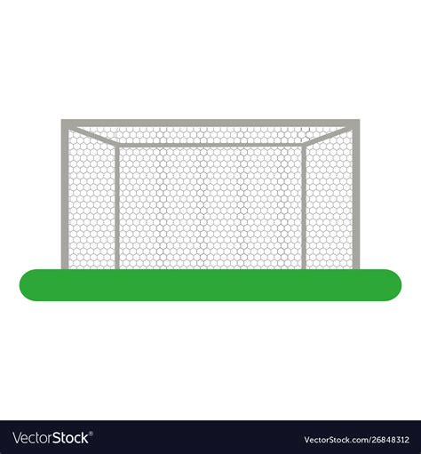 Soccer football goal frontview cartoon Royalty Free Vector