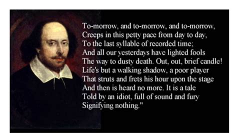 Teacher & students recite Macbeth -- Tomorrow, and tomorrow, and ...