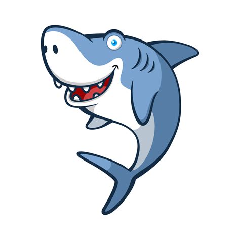 Smiling Shark Cartoon Character 6475981 Vector Art at Vecteezy