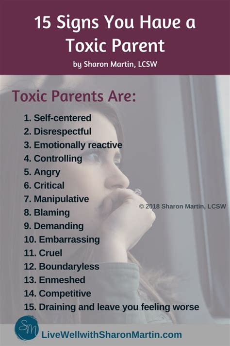 15 Signs You Have a Toxic Parent - Live Well with Sharon Martin