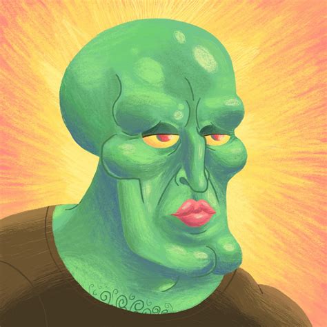 Handsome Squidward - Memes Art Show - Scott Balmer - Illustration