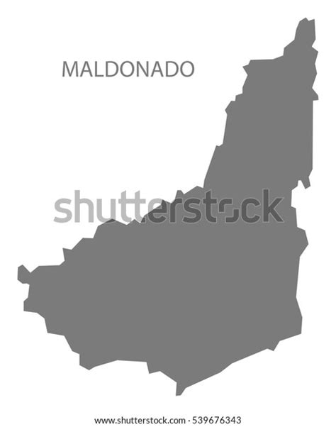 Maldonado Uruguay Map Grey Stock Vector (Royalty Free) 539676343 ...