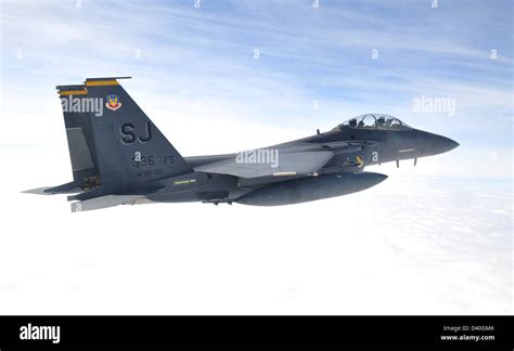 A U.S. Air Force F-15 Strike Eagle assigned to the 4th Fighter Wing ...