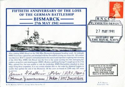 WW2 Battleship Bismarck survivors signed FDC UACC RD | #311865238