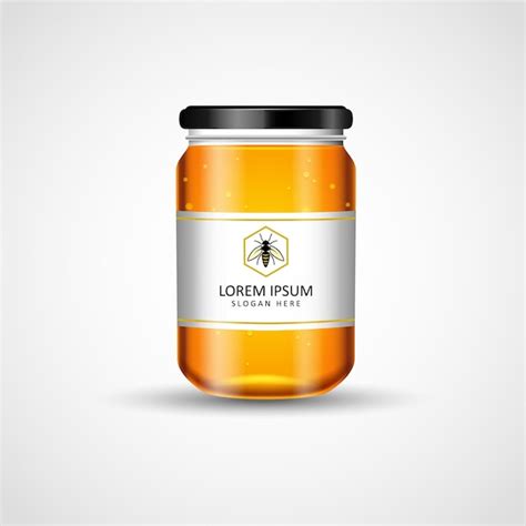 Premium Vector | Honey jar mock up Product placement label design ...