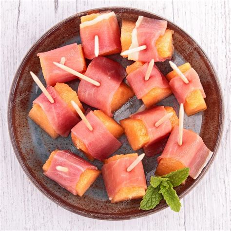 Appetizer, melon and parma ham — Stock Photo © studioM #26451263