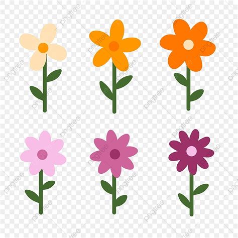 Simple Cute Flower Clipart PNG Images, Cute Simple Flower Illustration ...