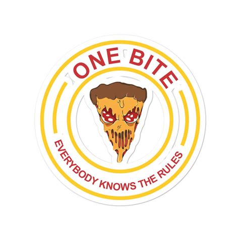 One bite pizza sticker one bite pizza gift pizza lover | Etsy