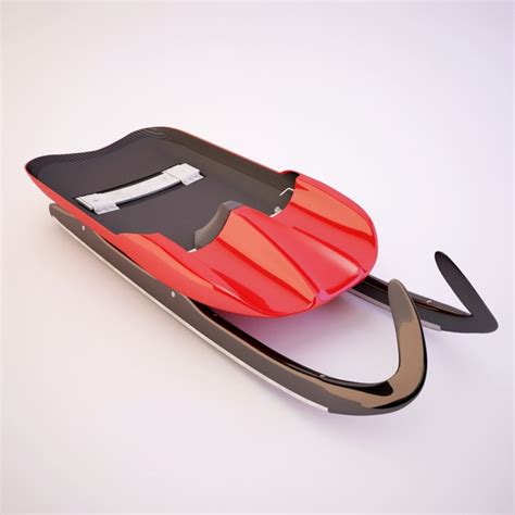 olympic luge sled 3d model