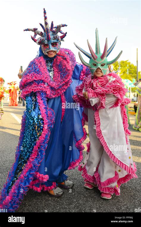 Traditional masked cultural figure VEJIGANTE during the carnival Stock ...