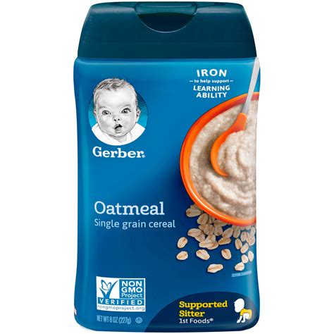 Gerber Oatmeal Single Grain Cereal 8oz Tub | Garden Grocer