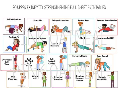 Upper Extremity Strengthening Cards and Printables For Kids - Pink ...