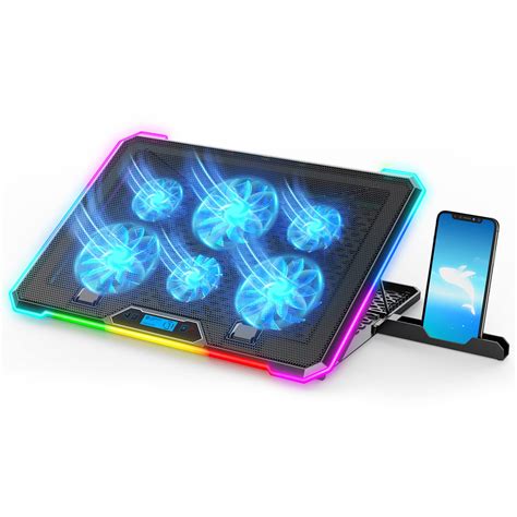 Buy RGB Cooling Pad Gaming Laptop Cooler, Laptop Fan Cooling Stand with ...