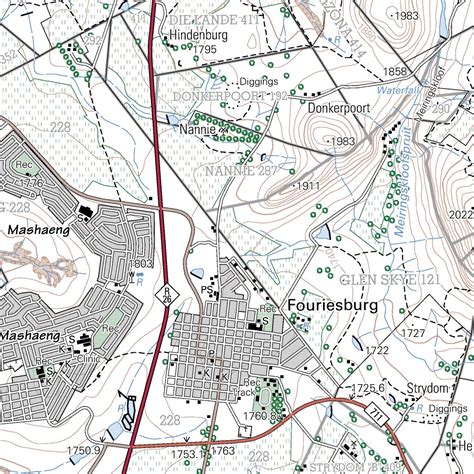 2828CA FOURIESBURG Map by Chief Directorate: National Geo-spatial ...