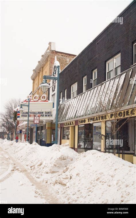 Scenes from around Sault Ste Marie Michigan in winter Stock Photo - Alamy