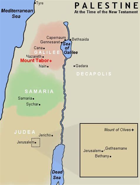 Map of Mount Tabor - Study Resources