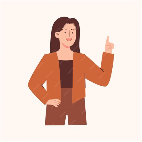 Premium Vector | Woman with pointing finger