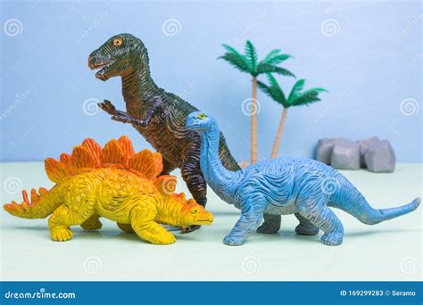 Dinosaur plastic toys stock image. Image of strength - 169299283