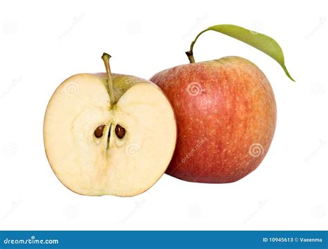 Apple And Its Cross-section Stock Photos - Image: 10945613