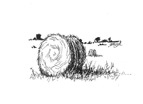 Hay Bale Drawing at PaintingValley.com | Explore collection of Hay Bale ...