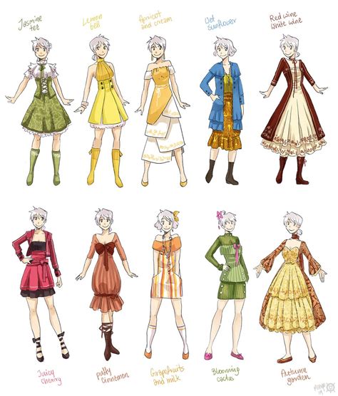 Various female clothes 2 by `meago on deviantART | Roupas mangá ...