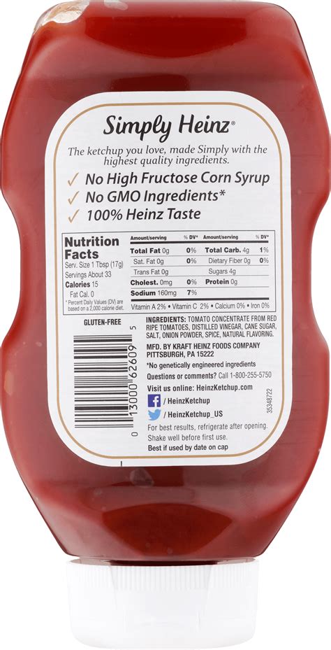 Heinz Sugar Free Ketchup Nutrition Facts - Nutrition Ftempo