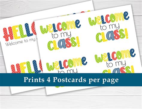 Welcome to My Class and Welcome to OUR Class Teacher Postcards / 2 ...