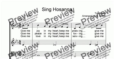 Sing Hosanna - Download Sheet Music PDF file