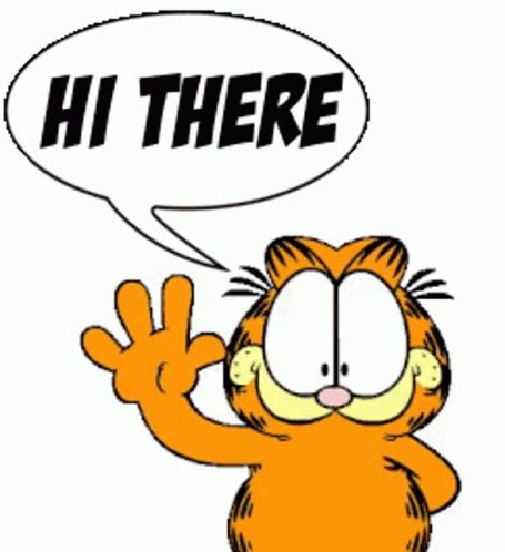 Garfield Hi There GIF – Garfield Hi There Waving – discover and share GIFs