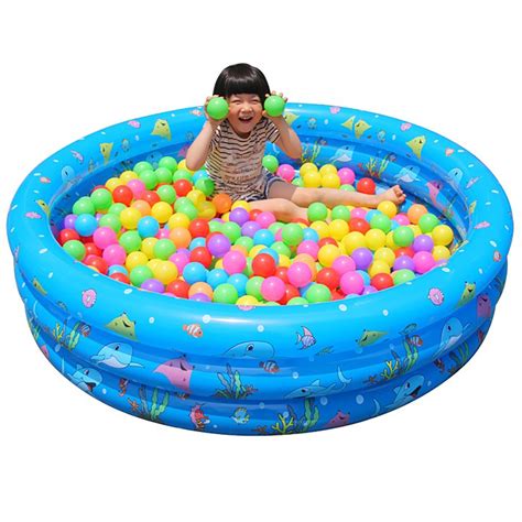 Inflatable Swimming Pool Round Ocean Ball Paddling Pool Baby Kids ...