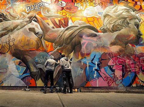 Incredible new mural by PichiAvo on the iconic Houston Bowery Graffiti ...