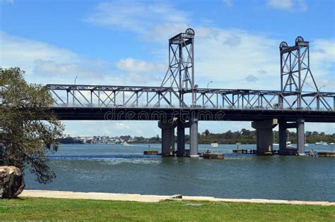 The Old Steel Bridge Crosses the Parramatta River Stock Image - Image ...