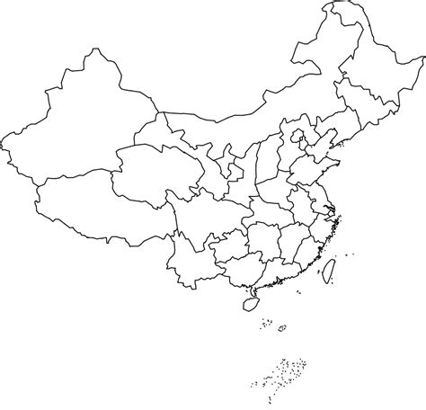 China Map With Cities Blank Outline Map Of China Clipart Best | Images ...