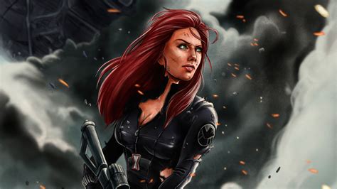 Black Widow Marvel Illustration 4k Wallpaper,HD Superheroes Wallpapers ...