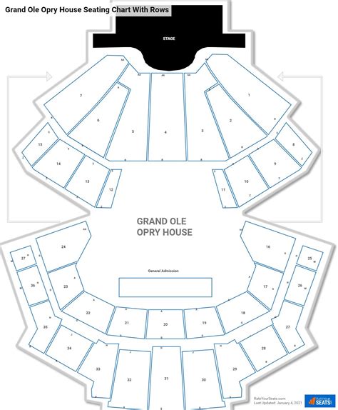 Grand Ole Opry Seating Chart Tier 1 | Elcho Table