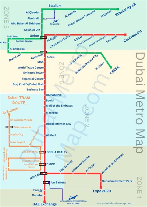 Dubai Metro Map 2024 | Stations, Route & Timings