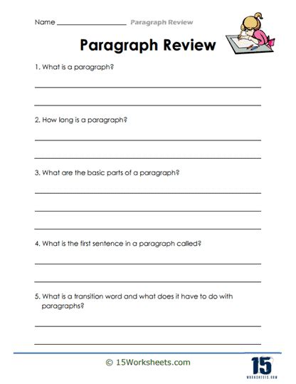 Paragraph Review Worksheets - 15 Worksheets.com