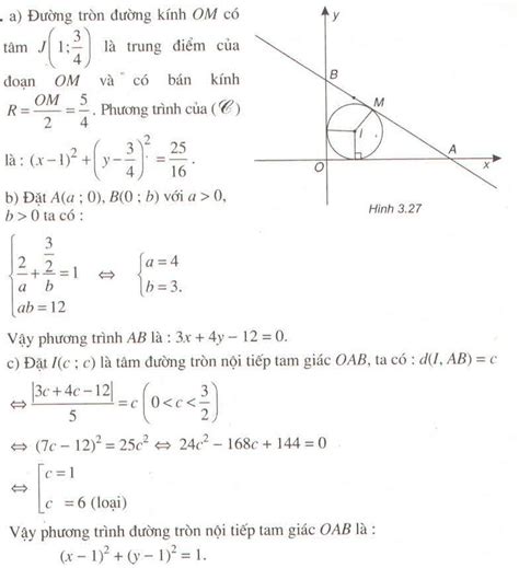 Trong mặt phẳng tọa độ Oxy cho đường tròn (C) có tâm I(2;1), bán kính R ...