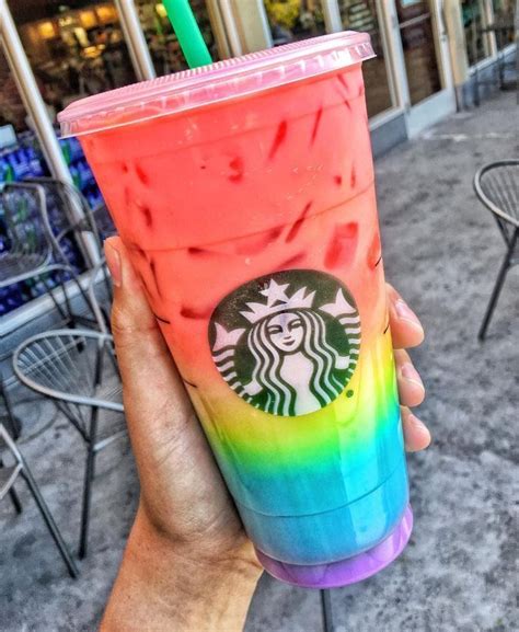 starbucks rainbow drink - Google Search | Secret starbucks drinks ...