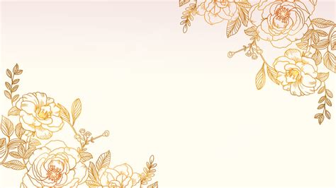 Golden Wedding Leaf Beautiful Flower Nature Powerpoint Background For ...