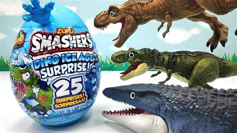 Dinosaur ICE Age 25 Surprise Eggs - 5 Step Dinosaur Assembly Mammoth ...