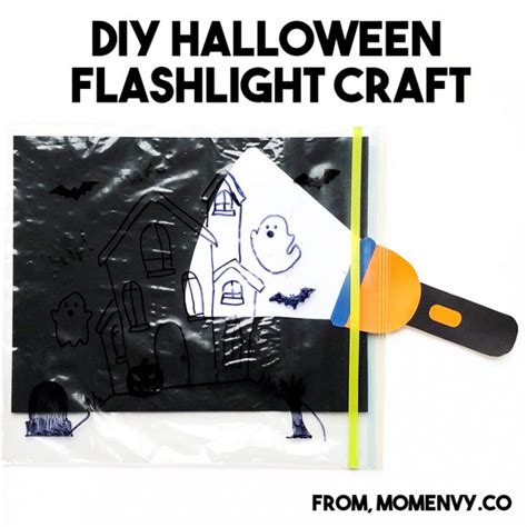 Halloween Flashlight Craft for Kids - Easy Halloween Kids Activity