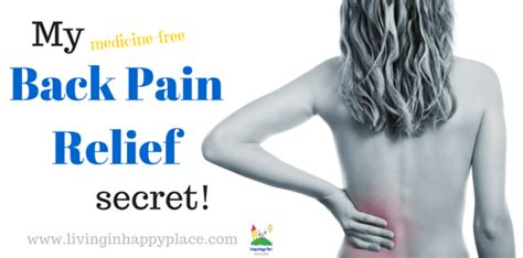 Medicine free back pain relief secret