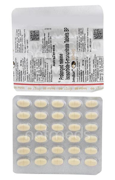 Imdur 60mg Tablet 30'S - Buy Medicines online at Best Price from ...