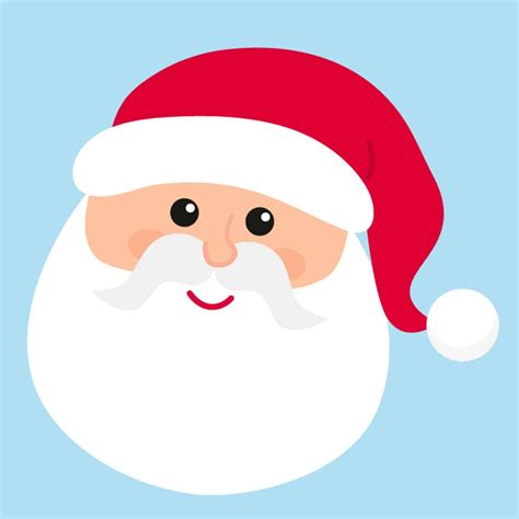 Free & Cute Santa Face Clipart For Your Holiday Decorations | Santa ...