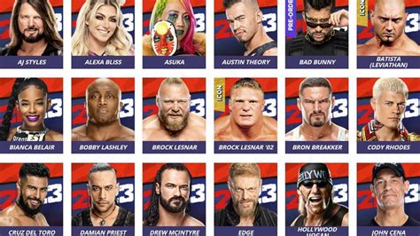 WWE 2K23 Roster: Full List of All Superstars, Legends & DLC